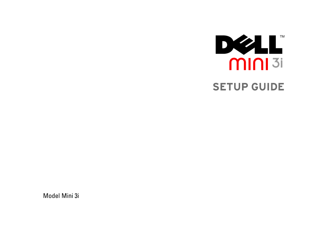 Dell MINI 3I setup guide Setup Guide 